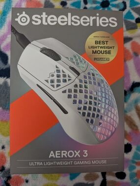 SteelSeries Aerox 3 White Ultra Lightweight Gaming Mouse